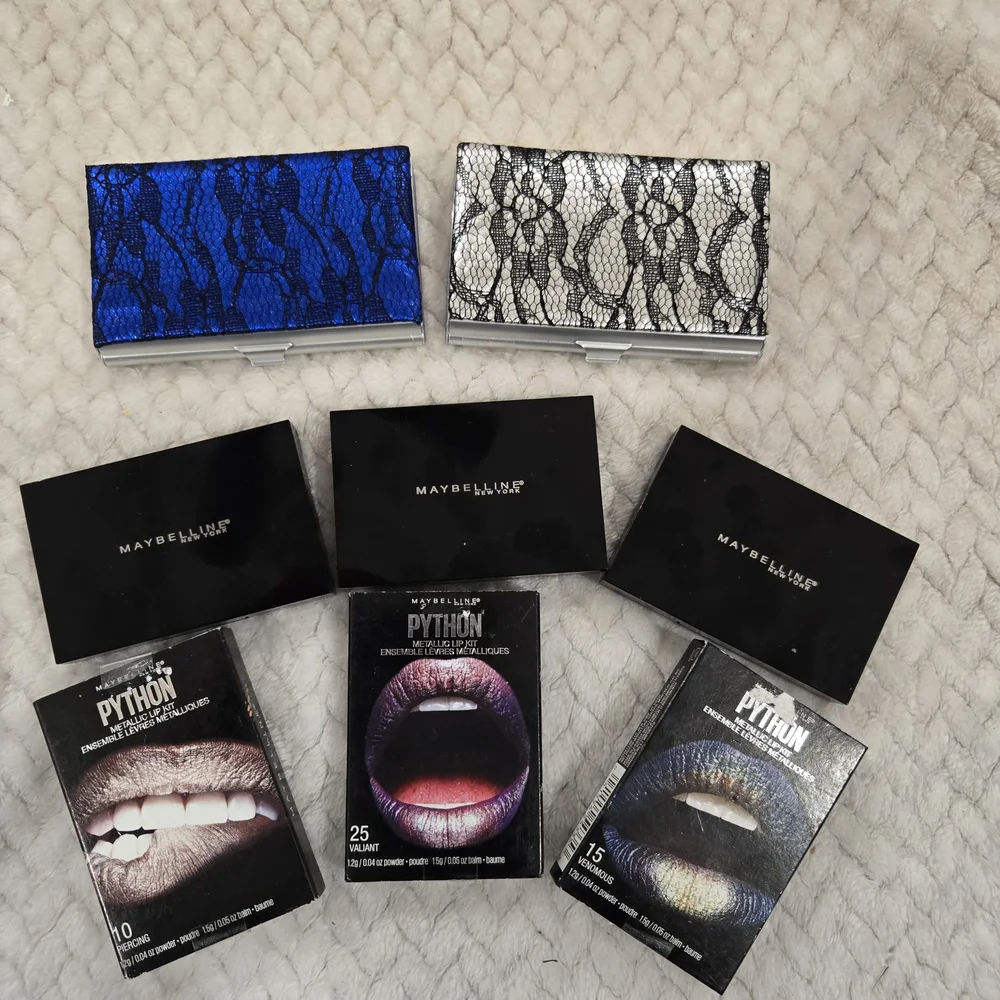 Maybelline Python Lip Kit + Profusion Eyeshadow Palette Makeup Bundle Lot New